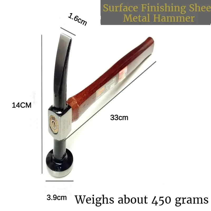 Sheet Metal Hammer Walnut Wood Handle Professional Hammer Multifunctional Automotive Mechanical Workshop Tools Car Repair
