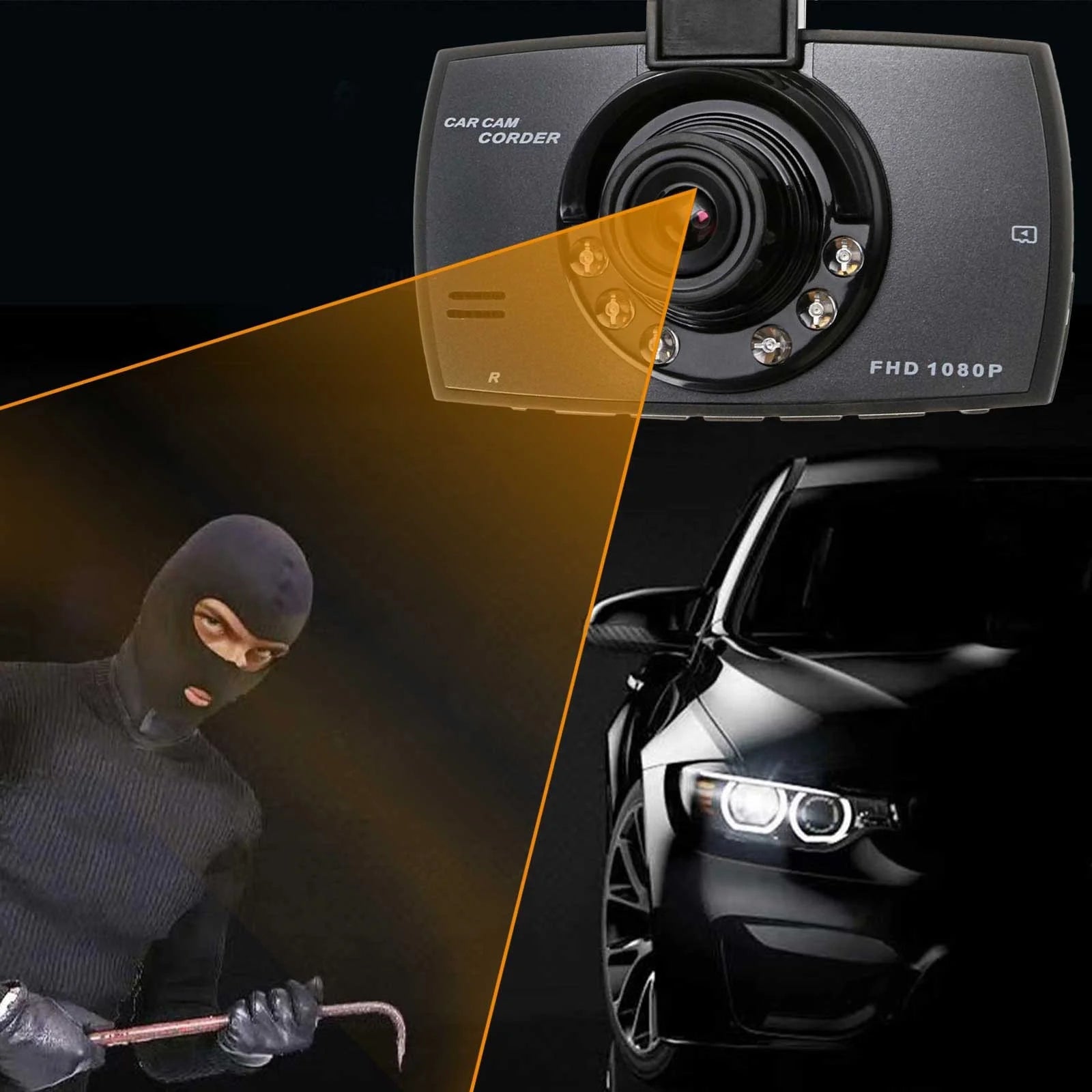 Dash Camera for Cars Super Night Vision Dash Cam Front and Rear with 720P Car Dashboard Camera with Parking Monitor Loop Recording Motion Detection 【2025】 Front Rear Dash Cam Loop Recording