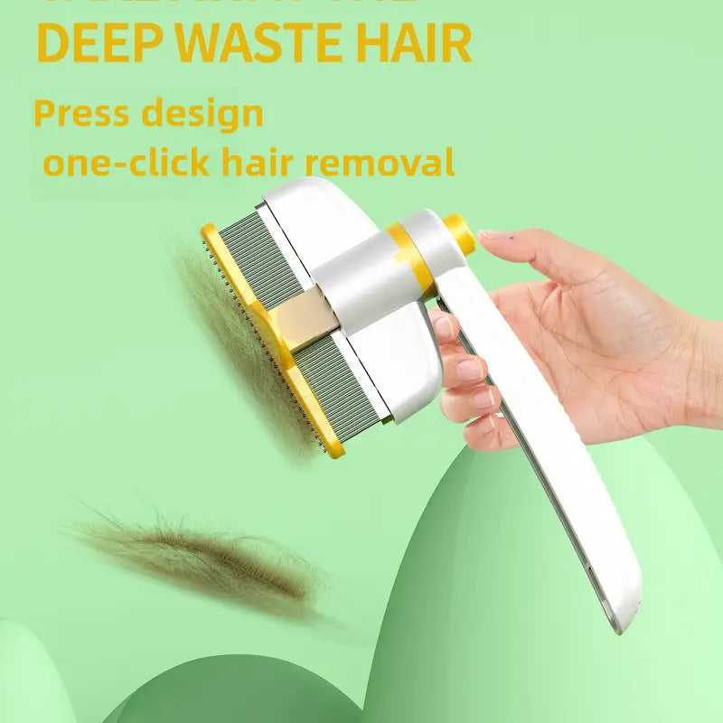 Professional Pet Grooming Comb for Cats and Dogs - Hair Removal and Deshedding Tool with Vacuum Brush Function