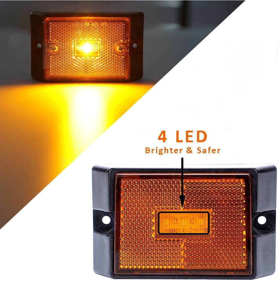 CZC AUTO 12V Waterproof Submersible LED Trailer Tail Light Kit for Boats and Utility Trailers Under 80 Inches