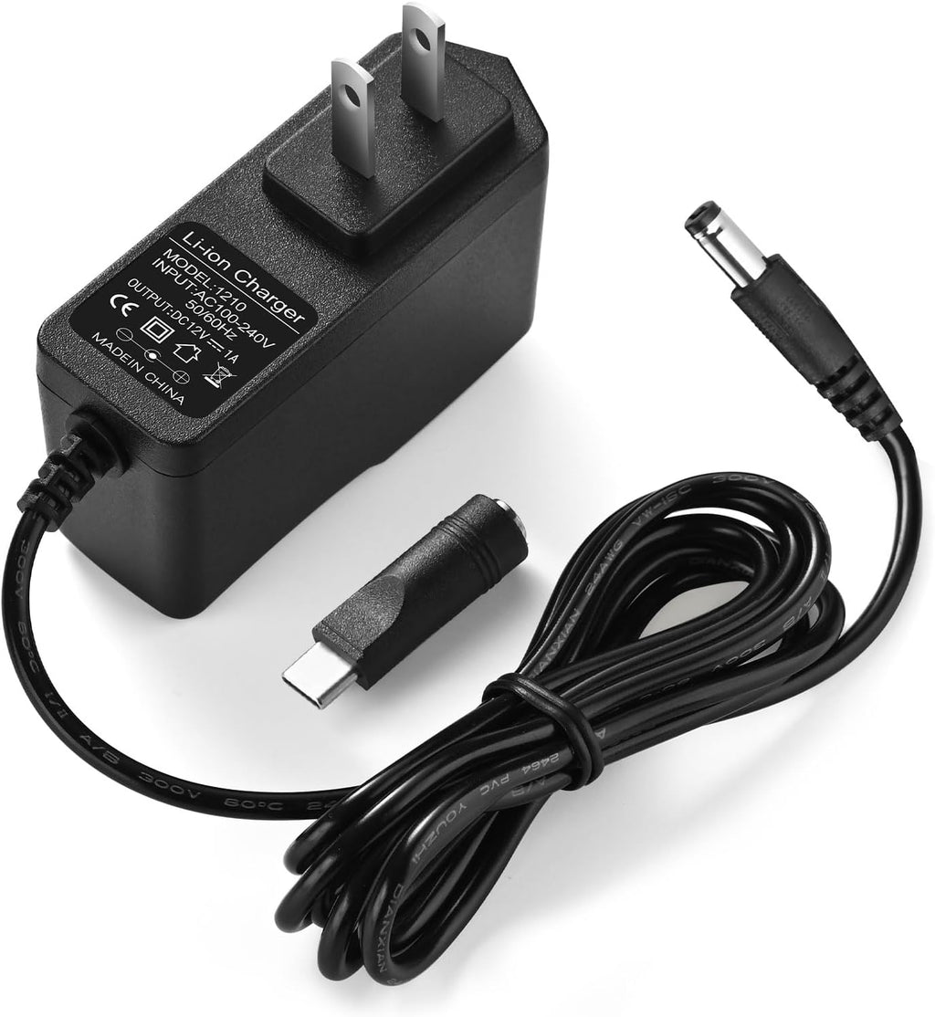 12V Charger AC/DC Power Cord for Everstart Maxx Jump Starte Battery Charger Compatible with AVAPOW Ever Start Max J7CCE J7CE 800A 800 Peak Amps Battery Car Jump Starter