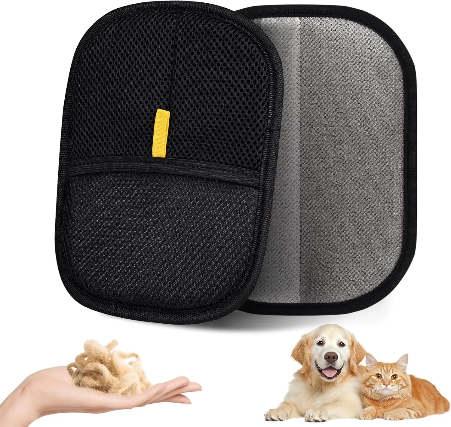 Electrostatic Pet Grooming Glove for Cats and Dogs - Reusable Hair Removal Tool