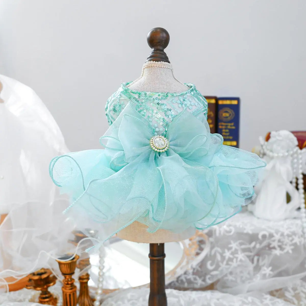 Elegant Princess-Inspired Pet Dress for Small Dogs and Cats - Ideal for Weddings and Special Occasions