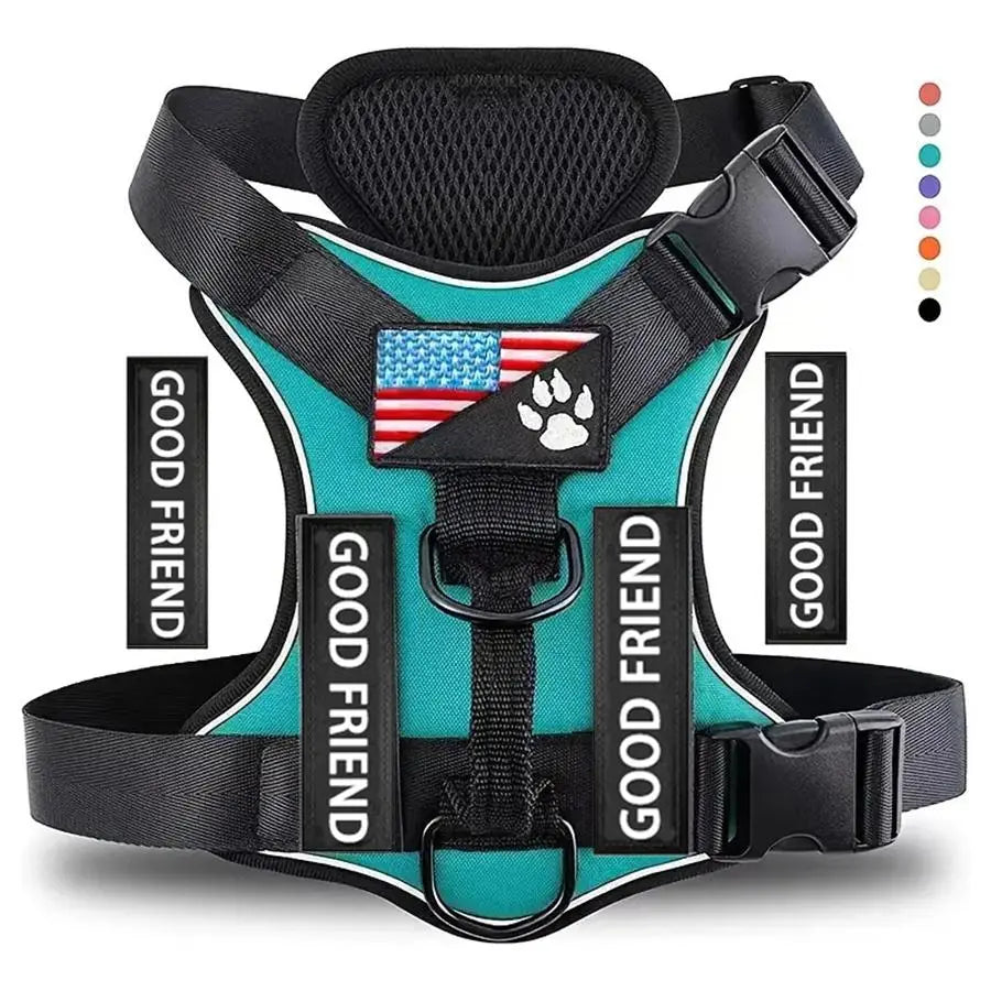 Adjustable Reflective Dog Harness for Training and Walking - Suitable for Dogs and Cats