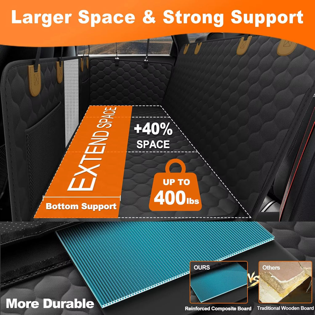 Ultimate Waterproof Dog Car Seat Protector & Travel Hammock - Foldable Pet Travel Accessories for Safe and Comfortable Rides