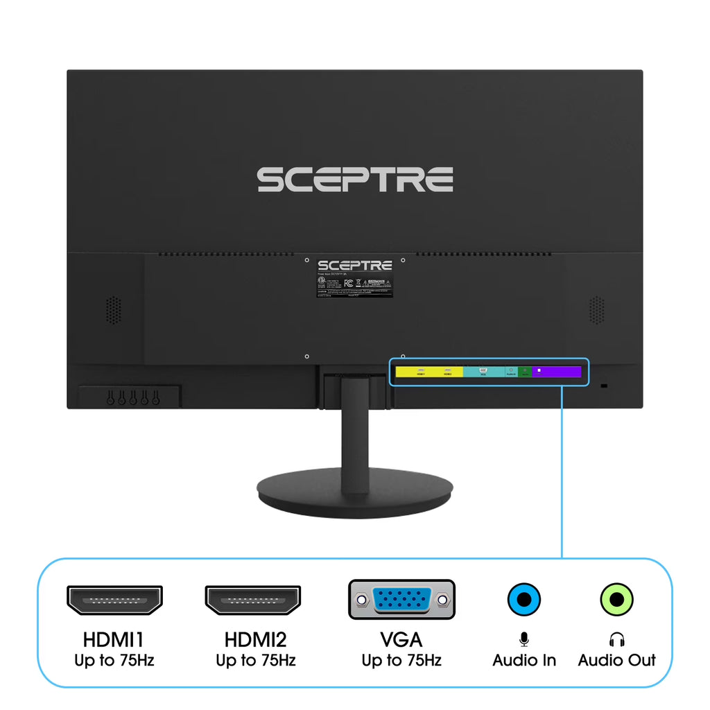 Sceptre 27" 1920X1080 VGA HDMI 75Hz 5Ms HD LCD Monitor - E275W-1920