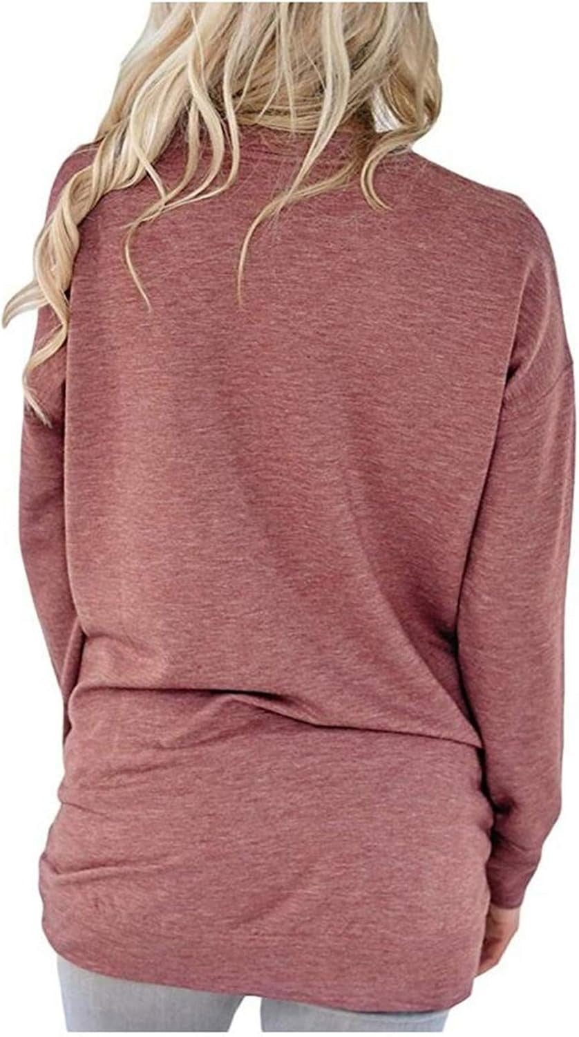 ONLYSHE Womens Crewneck Sweatshirt Casual Loose Fitting Tops Long Sleeve T Shirt