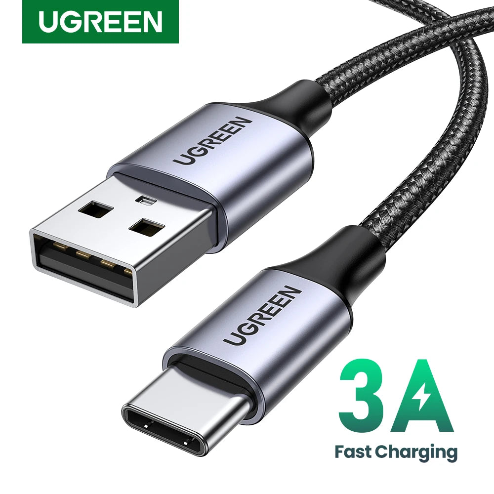 [2 Pack] UGREEN 3A USB Type C Cable for Xiaomi Samsung S25 S24 Fast Charging USB Data Cable 18W for Iphone 17 16 Ipad Poco USB C