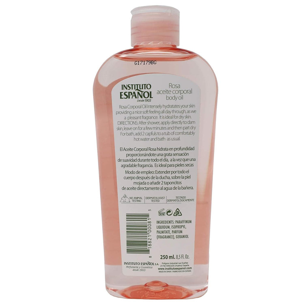 Instituto Español Rosa Body Oil - 2-Pack for Silky Smooth Skin, 8.5 FL Oz Each