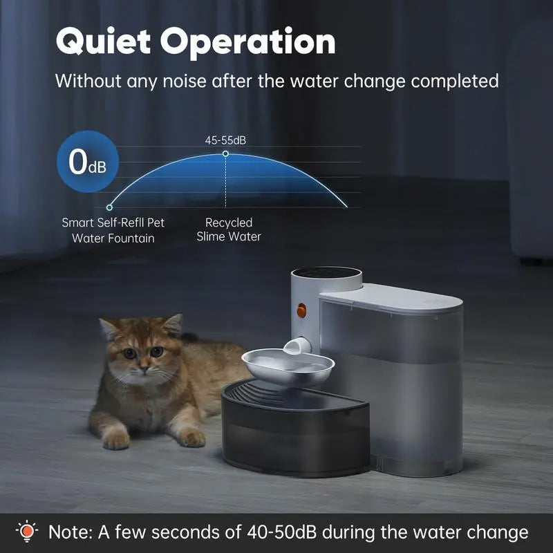 Smart Self-Refilling Pet Water Fountain and Automatic Feeder for Small Dogs and Cats - Cozyvibes Petlife
