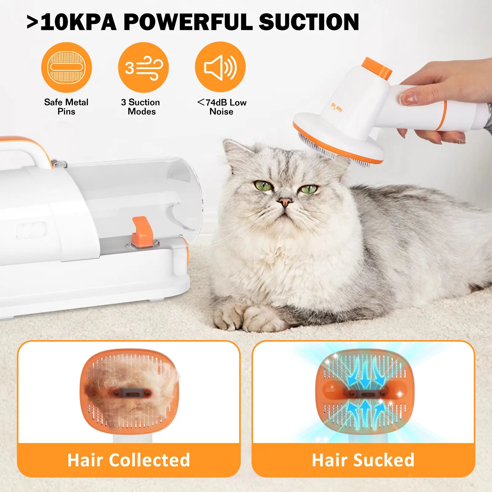 PAWING Professional Grooming Vacuum and 5-in-1 Pet Grooming Kit for Dogs and Cats
