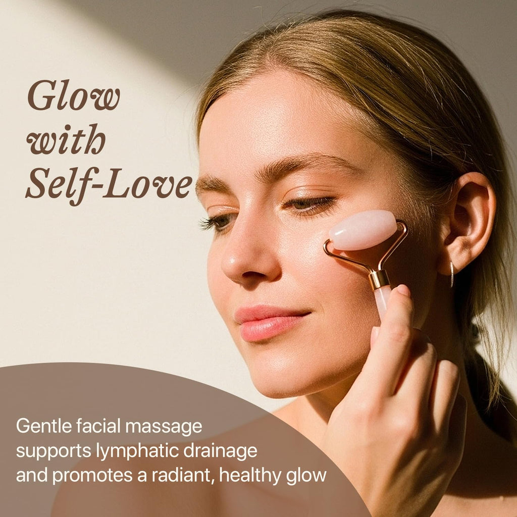 Rose Quartz Face Roller - Ultimate Relaxation & Beauty Tool for Women, Perfect Gift for Teens and Self-Care Lovers, Reduces Fine Lines and Wrinkles