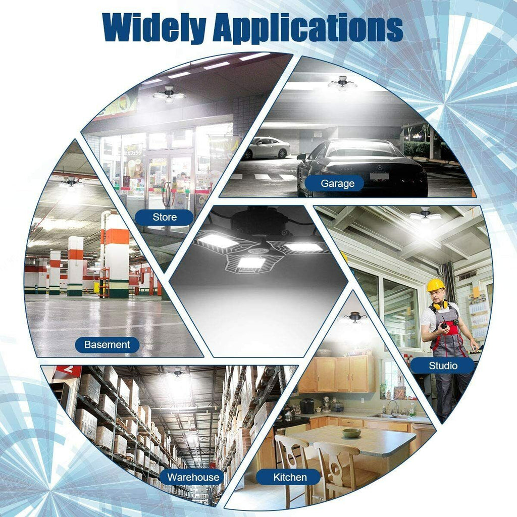LED Adjustable Garage and Basement Lighting Solution