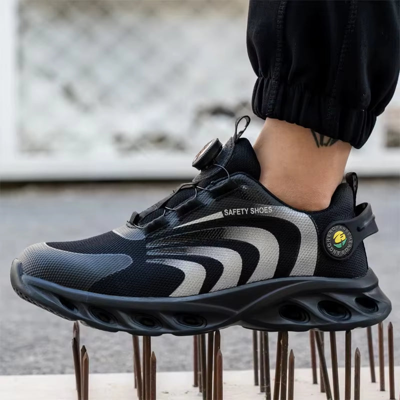 Lightweight Protective Work Sneakers with Steel Toe - Puncture-Proof & Anti-Smash Safety Shoes for Men