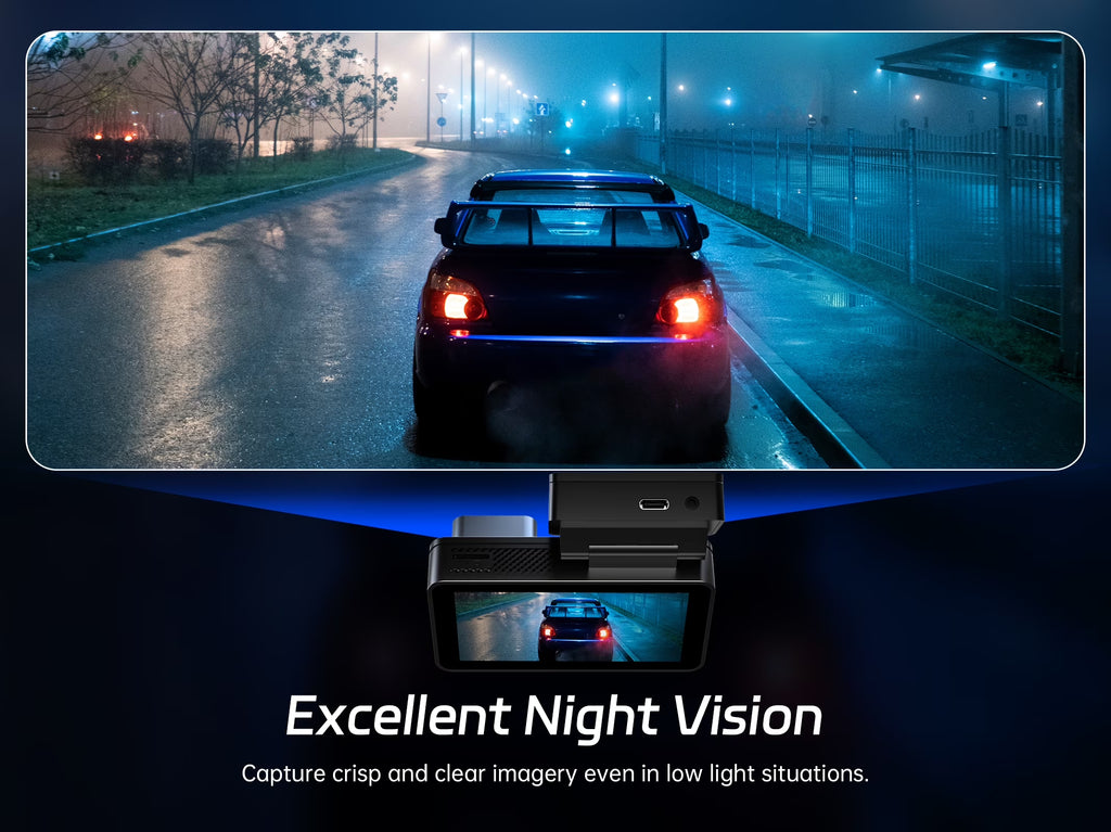 Pelsee P3 4K Dash Cam Front and Rear, 64GB SD Card, 4K+1080P Dual Dash Camera for Cars with Wi-Fi, GPS, ADAS, BSD, LCA, 3’’ IPS Display Car Camera, APP & Voice Control, Night Vision, 24H Parking Mode