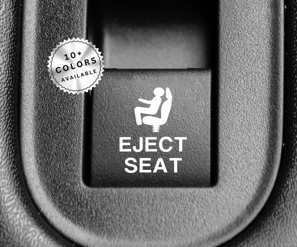 Eject Seat Decal for Car Button, Funny Car Accessories (2 Pack)