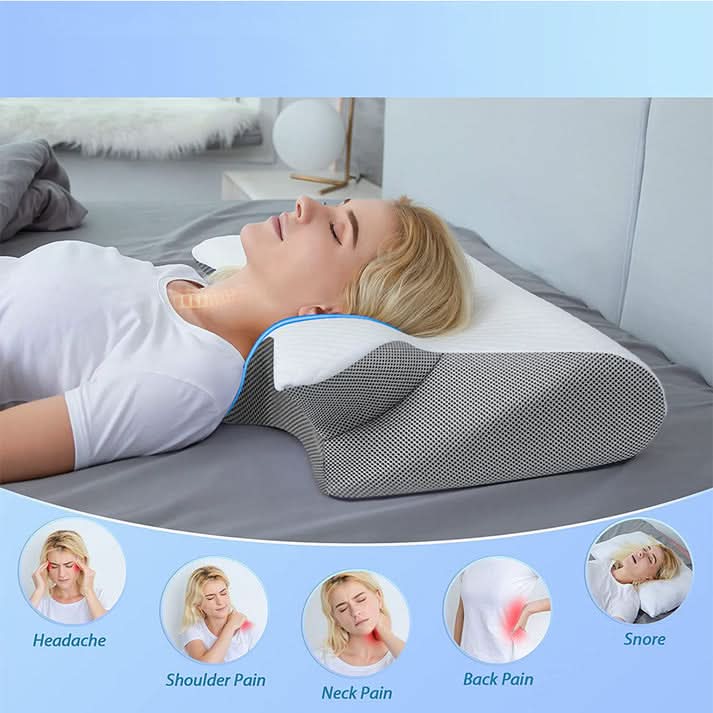 Ergonomic Contour Pillow for Neck Pain Relief